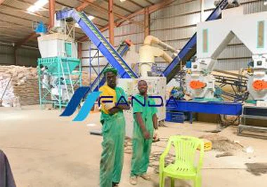 Растение за пелети от люспи от ориз